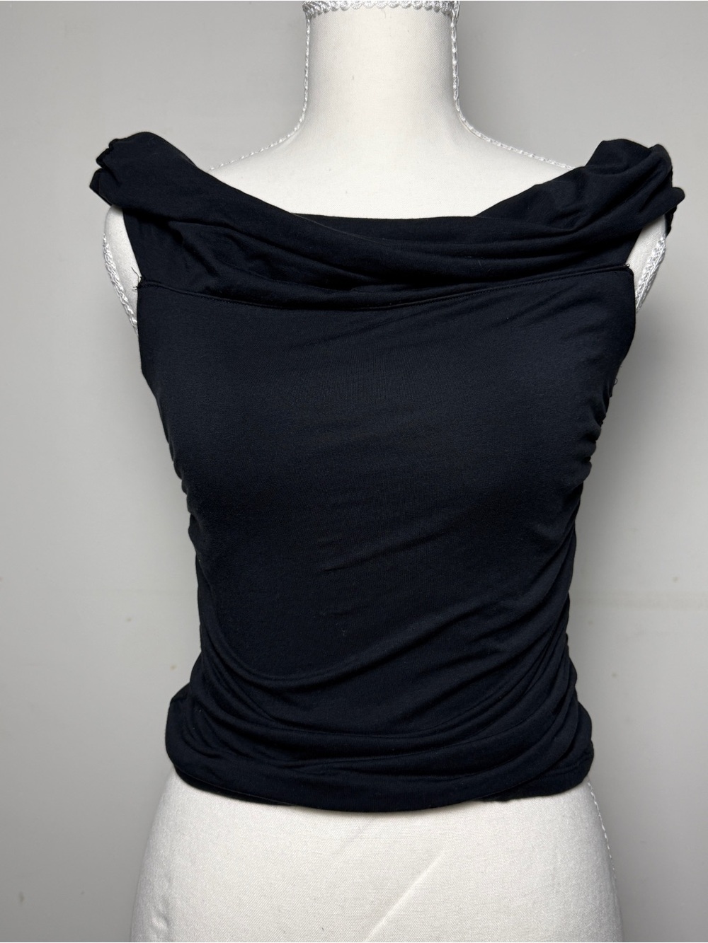 Abercrombie & Fitch Black Off-Shoulder Top | S - Picture 4 of 6